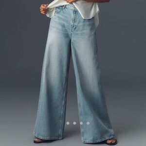 REFORMATION ADDYSON HIGH RISE WIDE LEG JEANS BURNETT